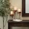 Copper Metal Pillar Candle Holder with Dripping Legs Set